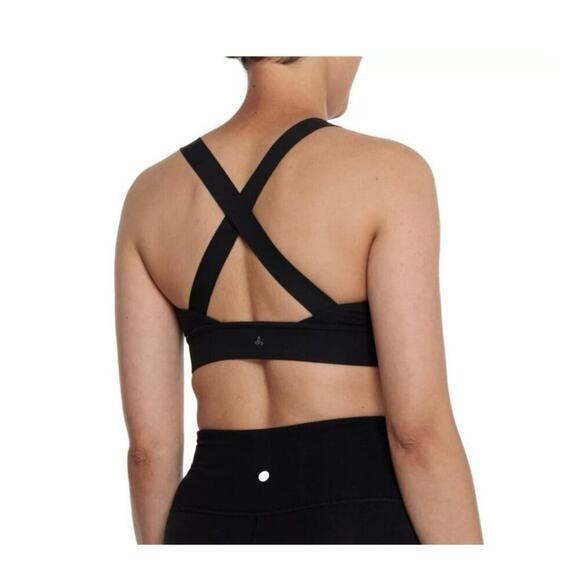 NWT Prana Black Criss Cross Layna Sports Bra Size XS - Picture 3 of 9